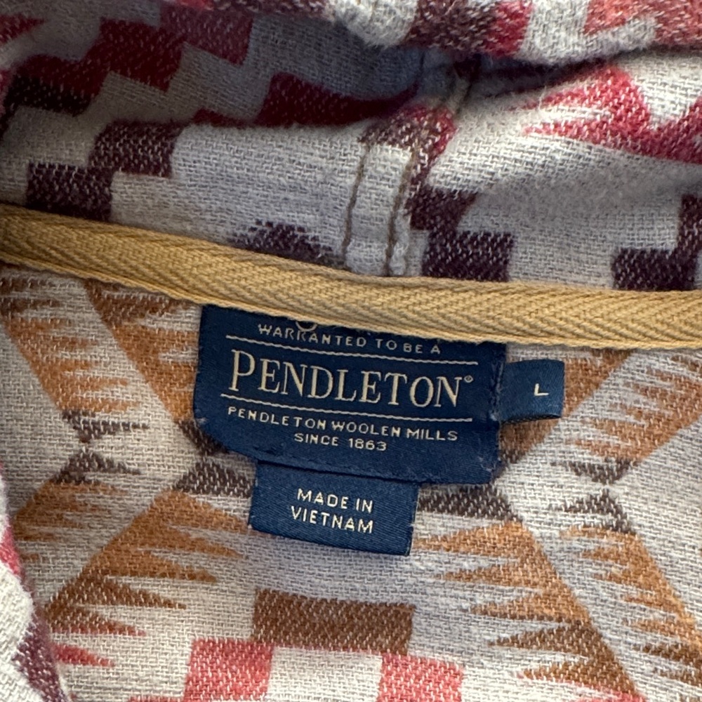 Pendleton Multicolor Geometric Hooded Hoodie/ Jac… - image 2